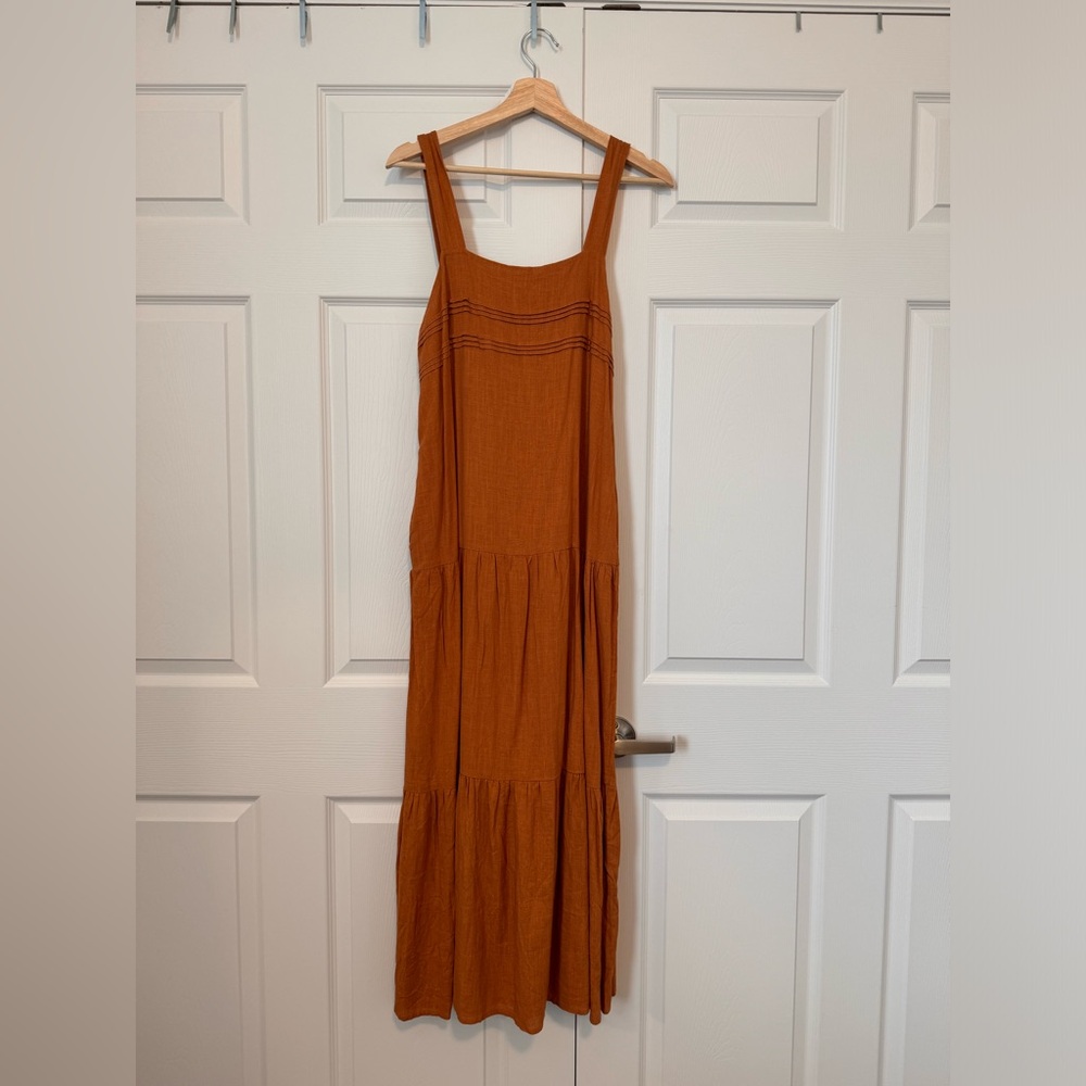Petal & Pup - Rust Linen Maxi Dress